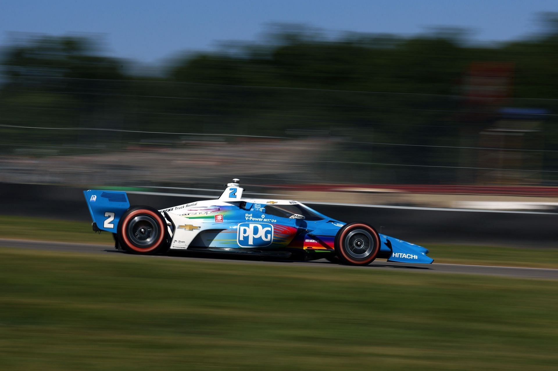 Josef Newgarden at the IndyCar Honda Indy 200 at Mid-Ohio - Source: Getty